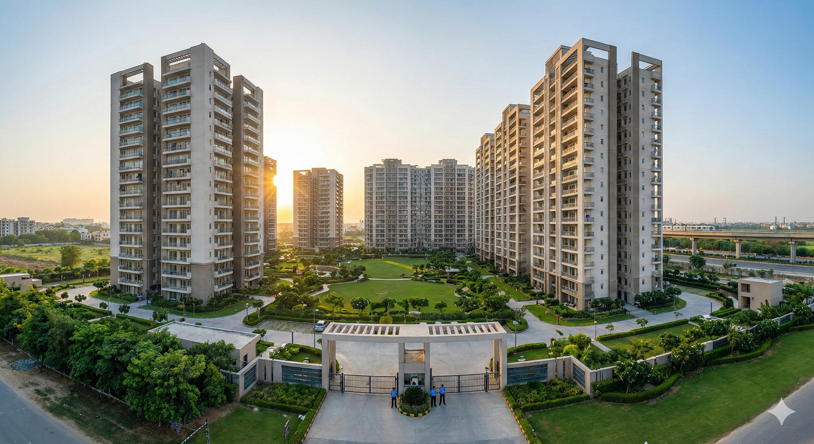 Saya Green City Hero Background